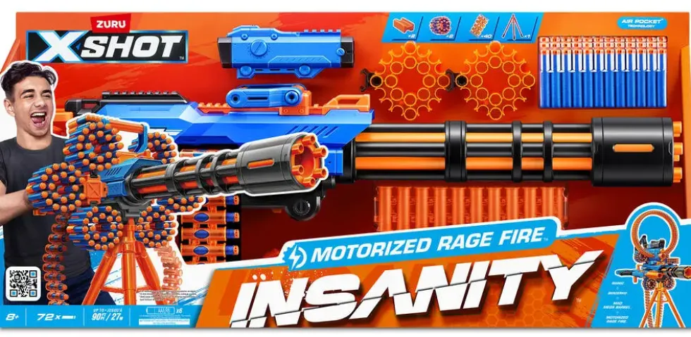 X SHOT - BLASTER INSANITY MOTORIZED RAGE FIRE