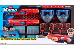 XSHOT EXCEL - PACK 2 BLASTERS CALIBER CIBLE ELECTRONIQUE ET 2 MASQUES