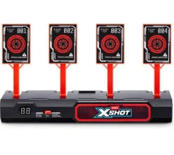 XSHOT EXCEL - PACK 2 BLASTERS CALIBER CIBLE ELECTRONIQUE ET 2 MASQUES