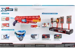 XSHOT EXCEL - PACK 2 BLASTERS CALIBER CIBLE ELECTRONIQUE ET 2 MASQUES