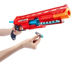XSHOT EXCEL - PACK 2 BLASTERS CALIBER CIBLE ELECTRONIQUE ET 2 MASQUES