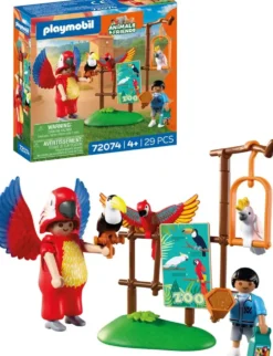 ZOO : MASCOTTE PERROQUET COLORE & ENFANT 72074