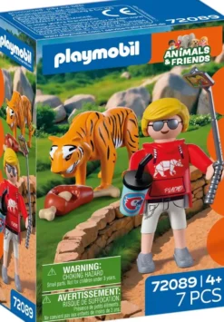 ZOO : TIGRE ET VISITEUR 72089